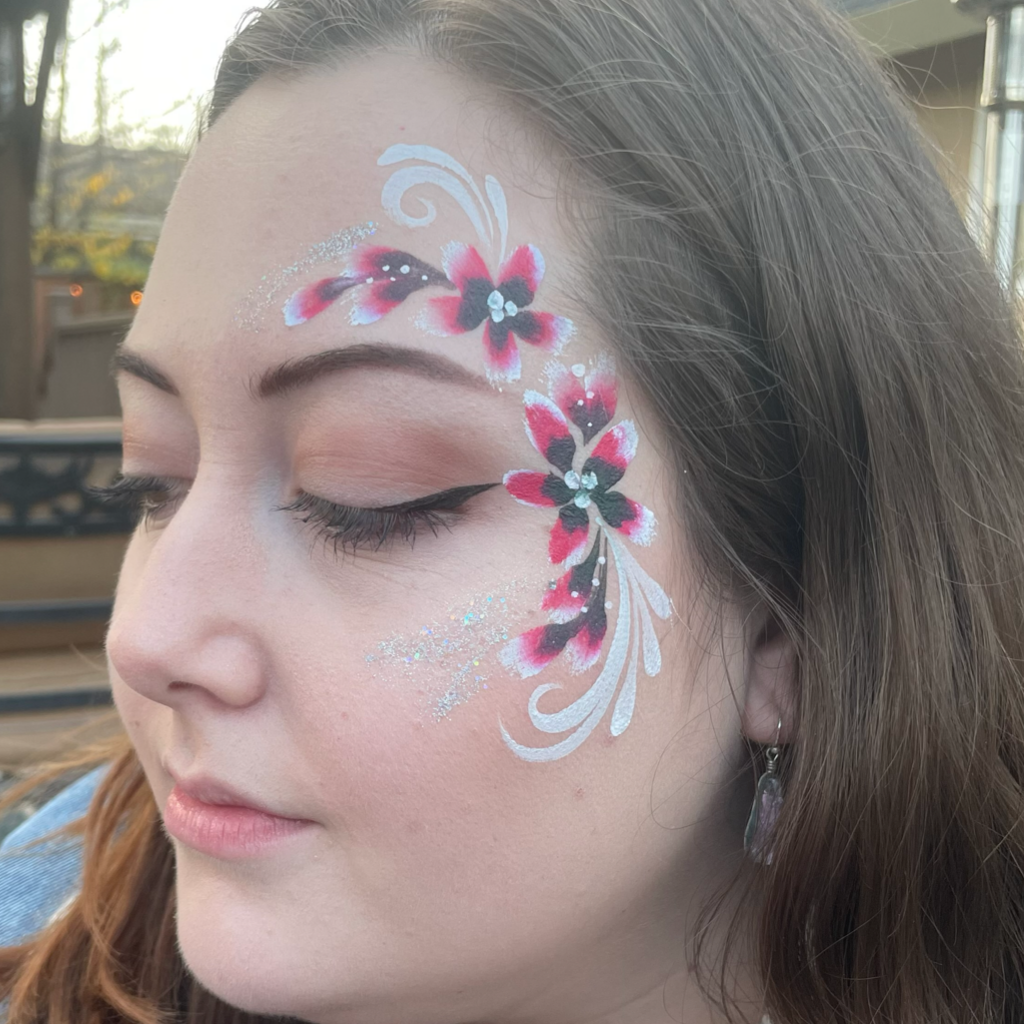 Floral practice face paint