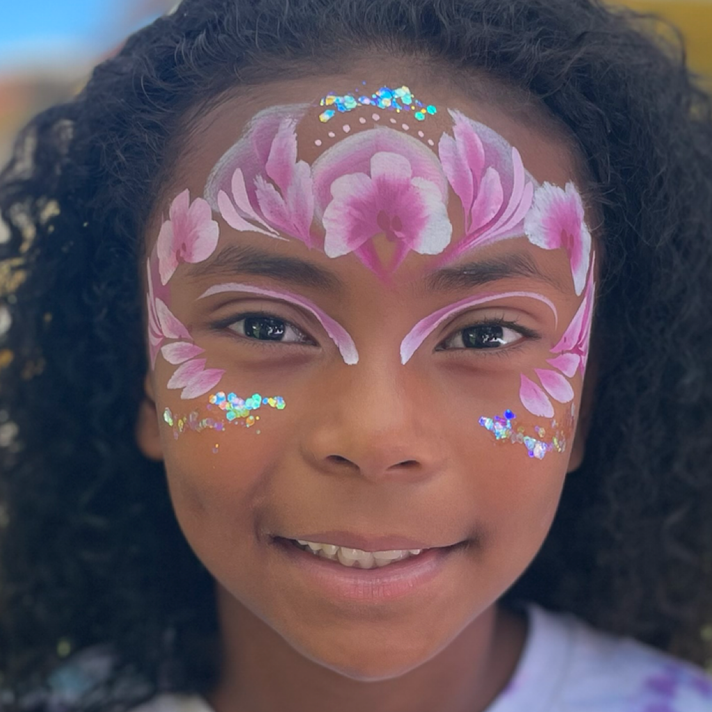 Pink floral crown with gems