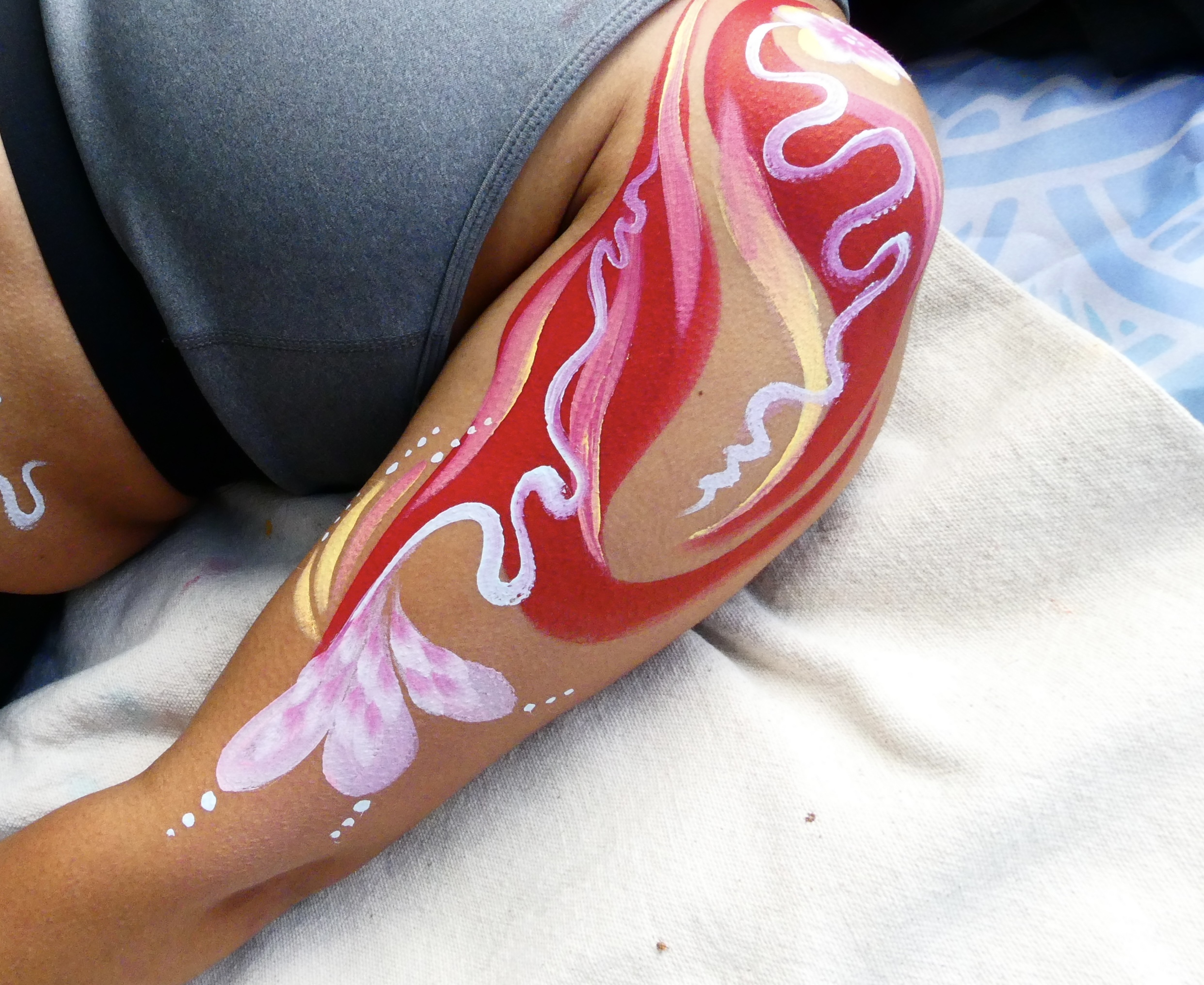 Rimeeta's arm painting
