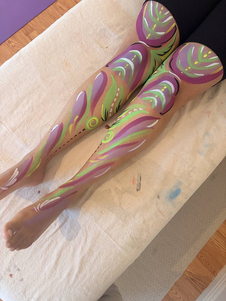 Body painted legs